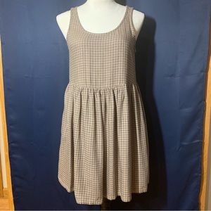 American Eagle dress. Size small. Tan with brown and black small plaid.